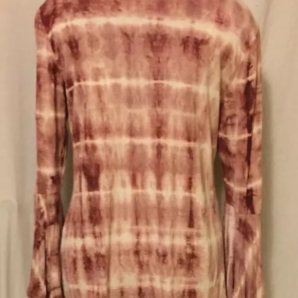 Women’s Large pink tie dyed bell sleeve blouse - Picture 5 of 8